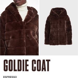 Apparis Goldie Coat in Espresso. Like new! EUC.